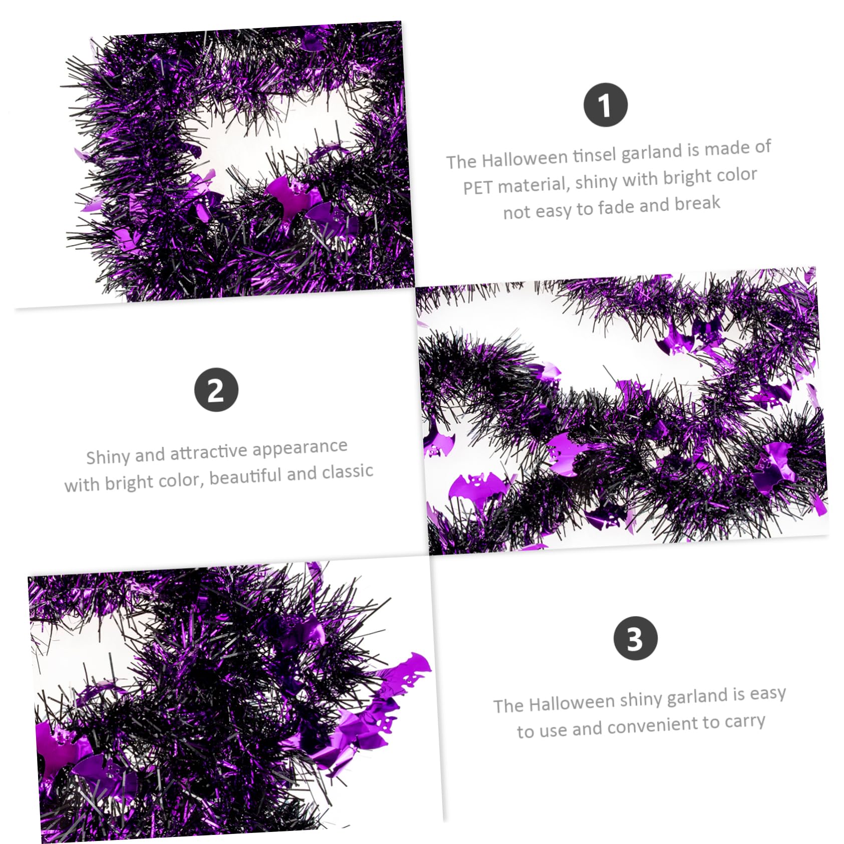 Ciieeo 15 STK Halloween-Dekorationen Weihnachtsdekorationen im Freien Halloween-Kranzdekorationen Halloween atmosphäre Halloween gartendeko Lametta Girlande Halloween-Schlafzimmerdeko
