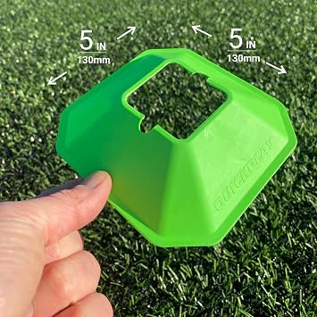 QUICKPLAY Soccer Cones Set of 20 - Compact High-Visibility Markers