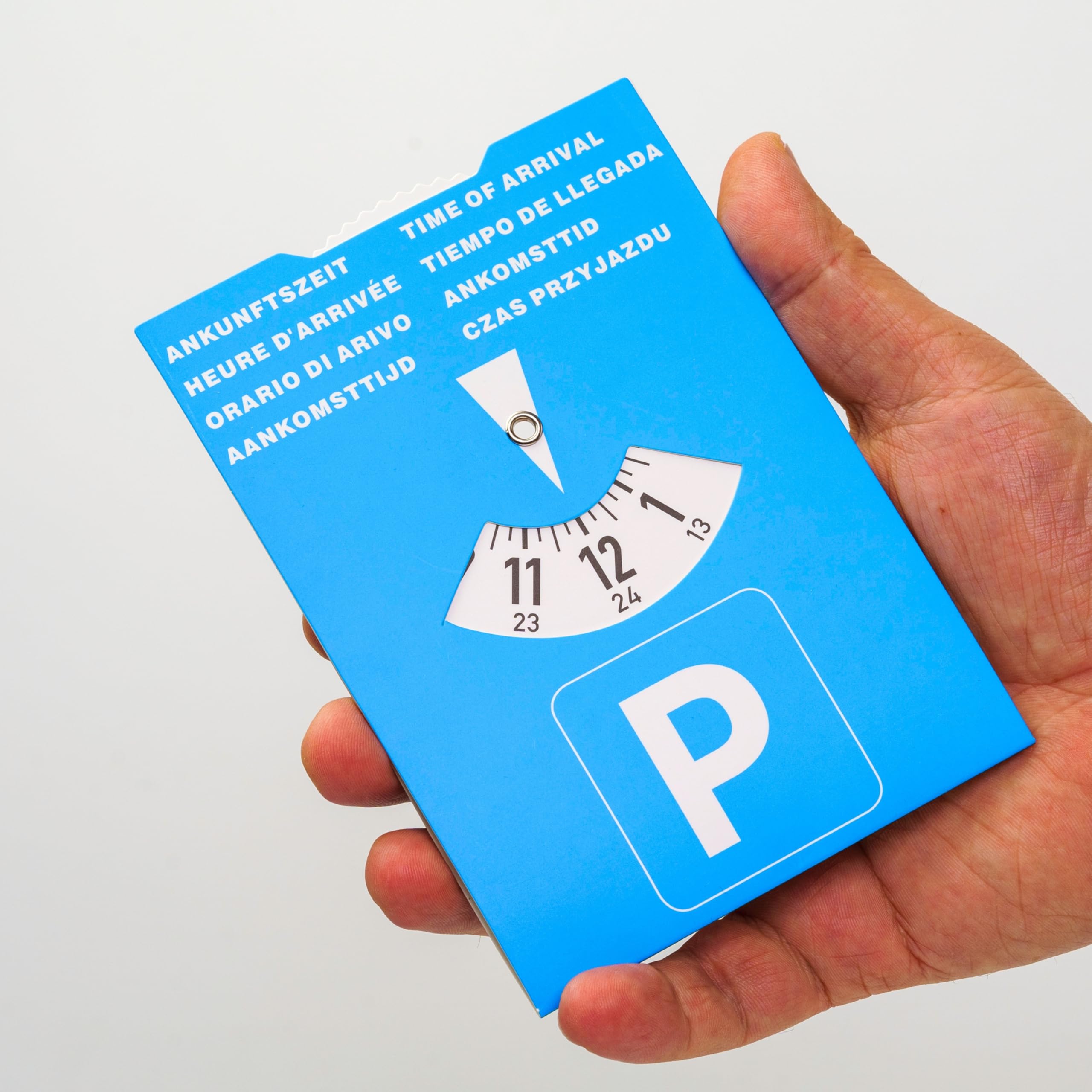 Disco de aparcamiento, 2 piezas, en azul, de papel, ajustable por las dos caras, parquímetro con ocho idiomas, para coche, camión, autocaravana, Parking Disc Blue, discos de aparcamiento