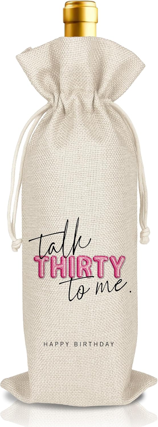 Funny 30th Birthday Gifts Wine Bag for Women, 30th Birthday Party Supplies and Decorations - Happy Anniversary Wine Bags for Her or Him Gifts for Women Her Girlfriend Sister (B03)