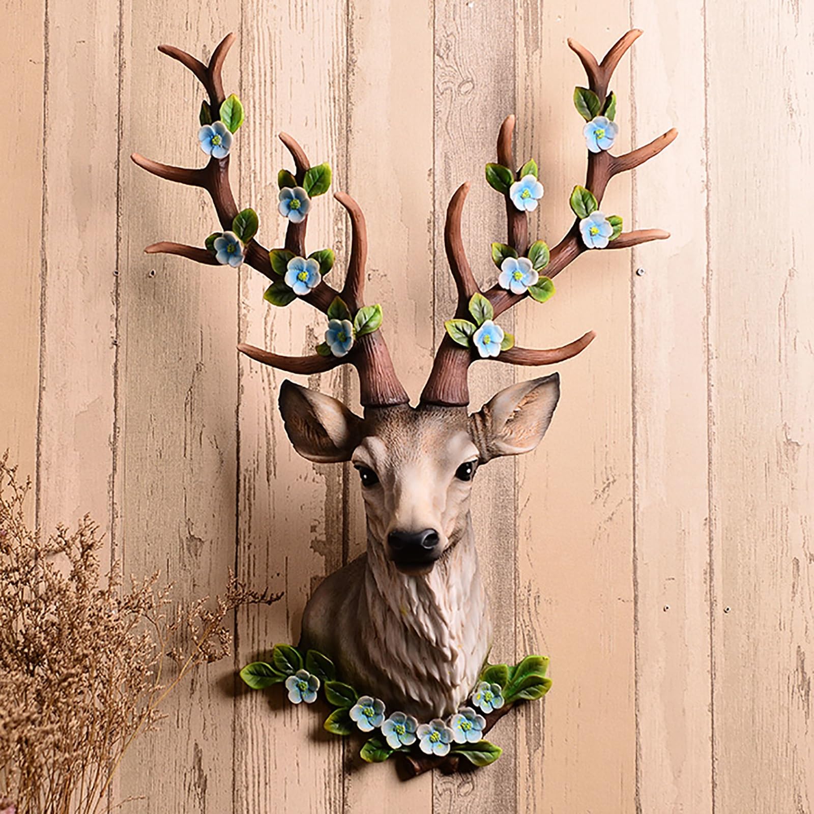 Amazon.co.jp: 鹿 オブジェ壁飾り アニマルヘッド インテリア鹿ヘッド