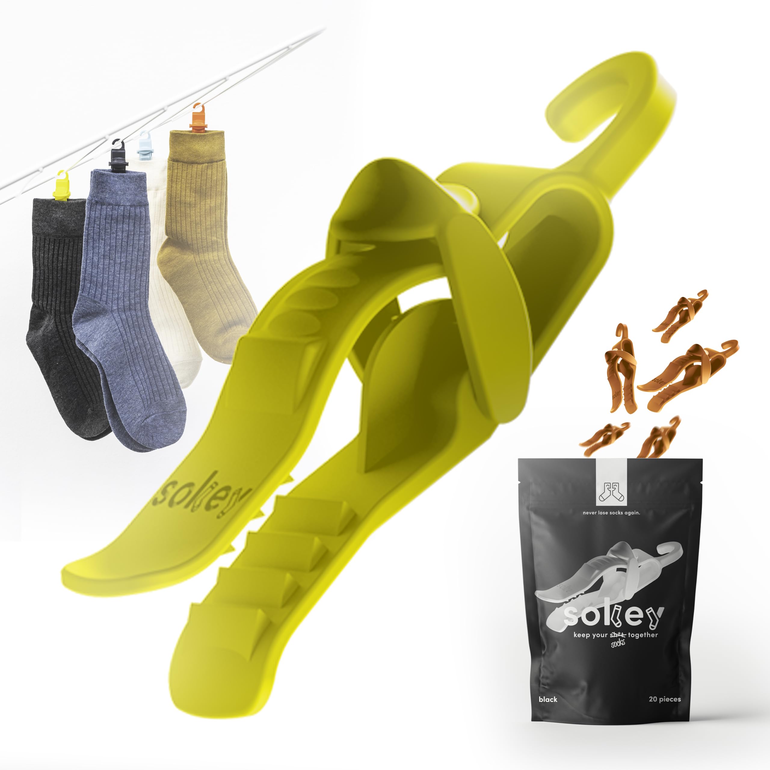 Pinces à chaussettes Sokey : l'astuce idéale pour trier le linge sale