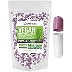 XPRS Nutra Size 4 Empty Capsules - 1000 Count Small Empty Vegan Capsules- Vegetarian Pills - DIY Vegetable Capsule Filling - Fillable Do-It-Yourself Caps for Supplements (Lavender/White)