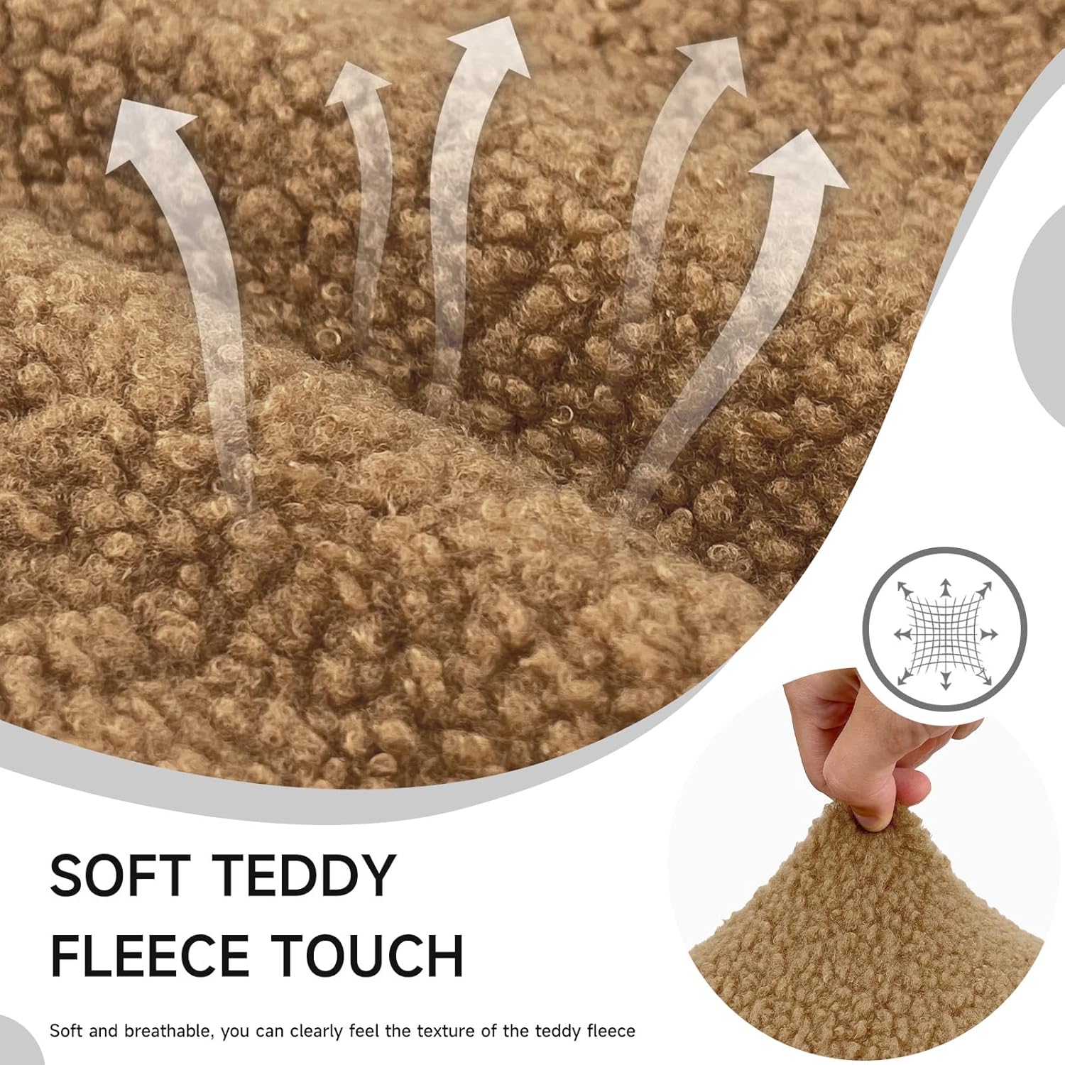 Teddy Wool Bar Stool Covers Soft & Elasticity Barstool Covers with Backs Teddy Barstool Cover Slipcovers Washable Pub Chair Cover for Banquet Hotel Wedding (Brown 4 PCS)