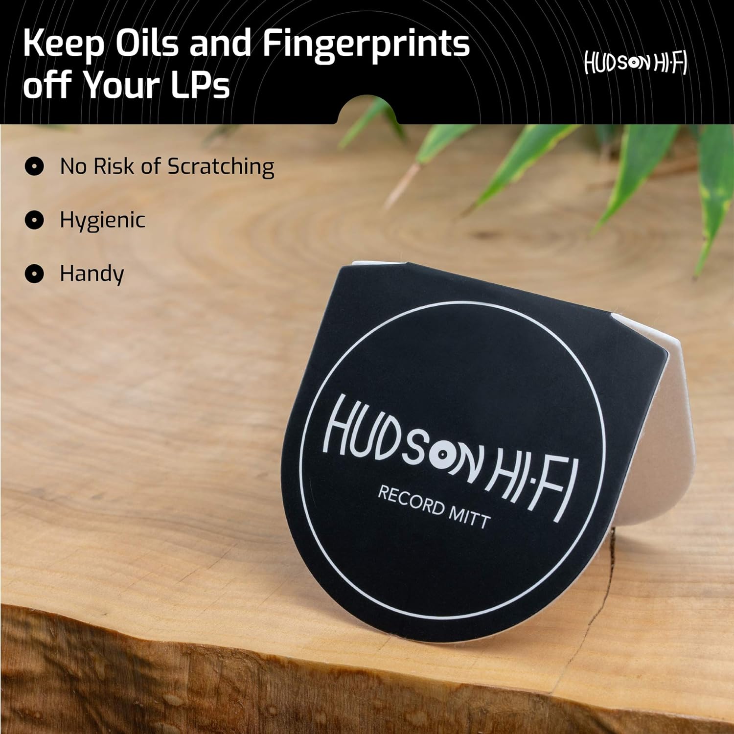 Condition photo showing New/Like New for Hudson Hi-Fi 3 Pack Record Mitt Anti Static Record Cleaner & Handler - Record Player Accessories with Soft Microfiber Material for Safe Easy LP Handling and Avoiding Dirty Fingers