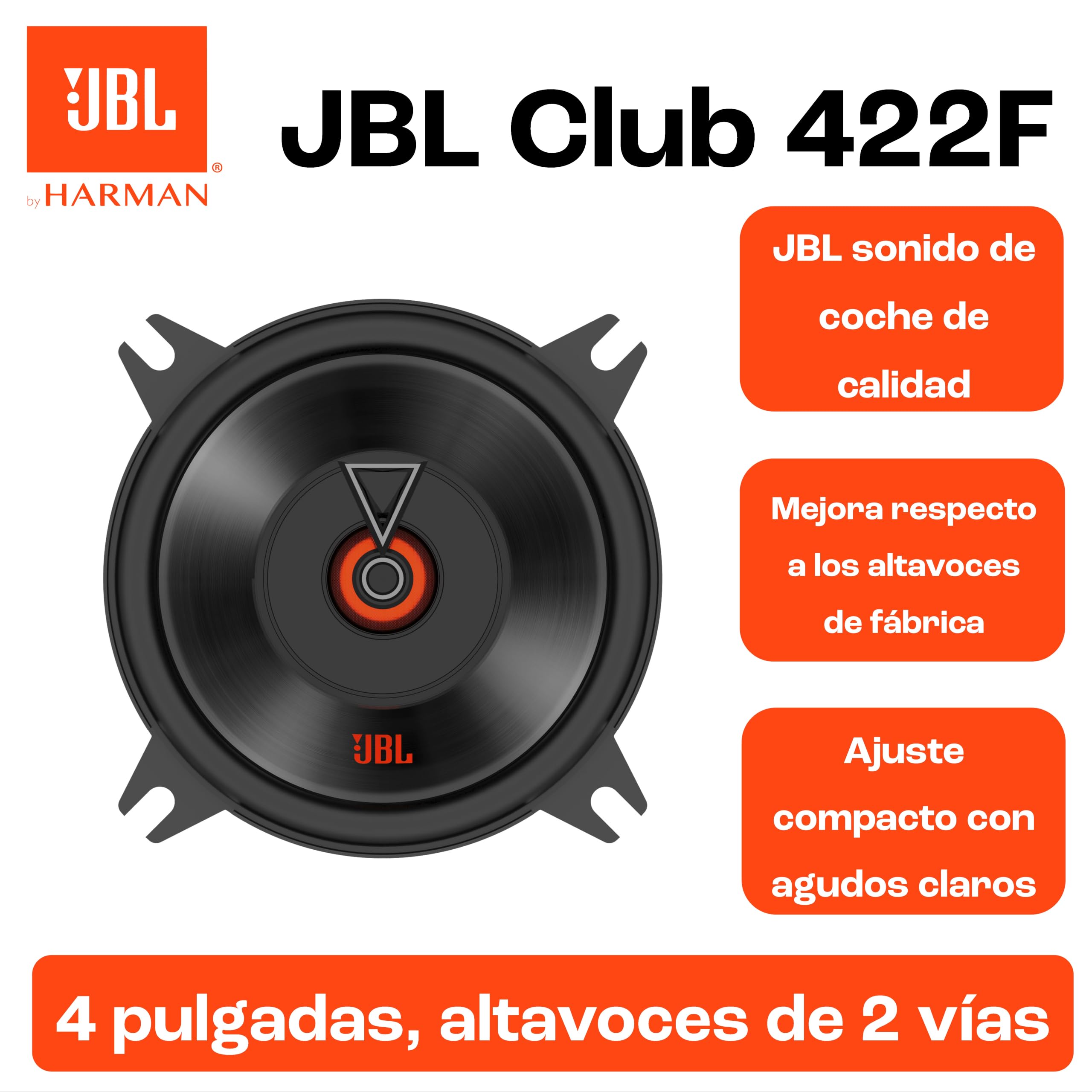 JBL Club 422F Juego de altavoces coche de 2 vías de Harman Kardon