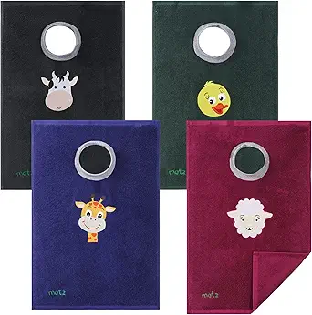 MATZ Full Coverage Ultra Absorbent Cotton Terry Towel Slip On Bib with Comfortable Ribbed Neck Charcoal and Dark Green
