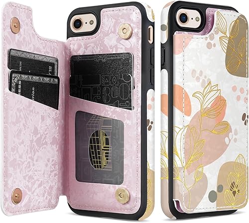 Miniatura 23 de NNH Funda tipo cartera compatible con iPhone Xs Max con bloqueo RFID, ranuras para tarjetas, folio de piel sintética, función atril, doble cierre