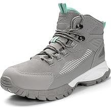 R CORD Womens Hiking Boots Waterproof Slip-Resistant Traction Cushioned Arch Support Durable Comfort for Rainy Days Daily Dog Walks Yard Work Outdoor Use