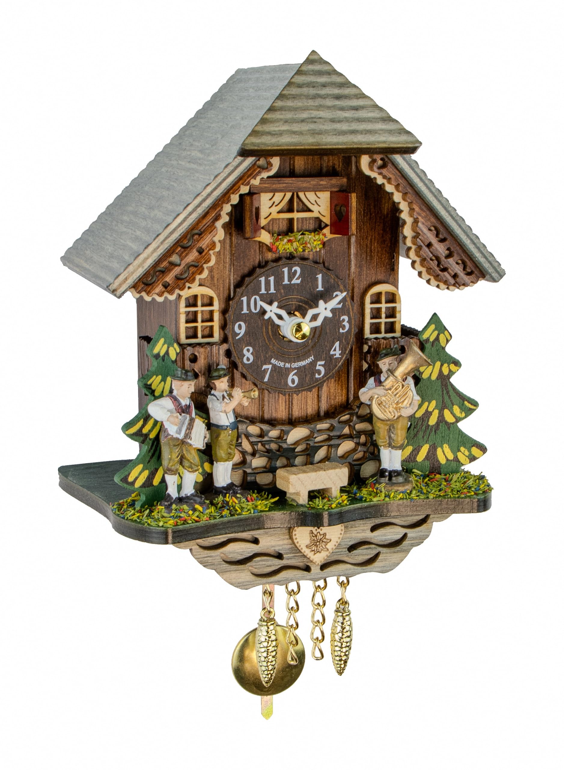 Trenkle Multicolored Kuckulino Black Forest Clock Black Forest House With Quartz Movement And Cuckoo Chime