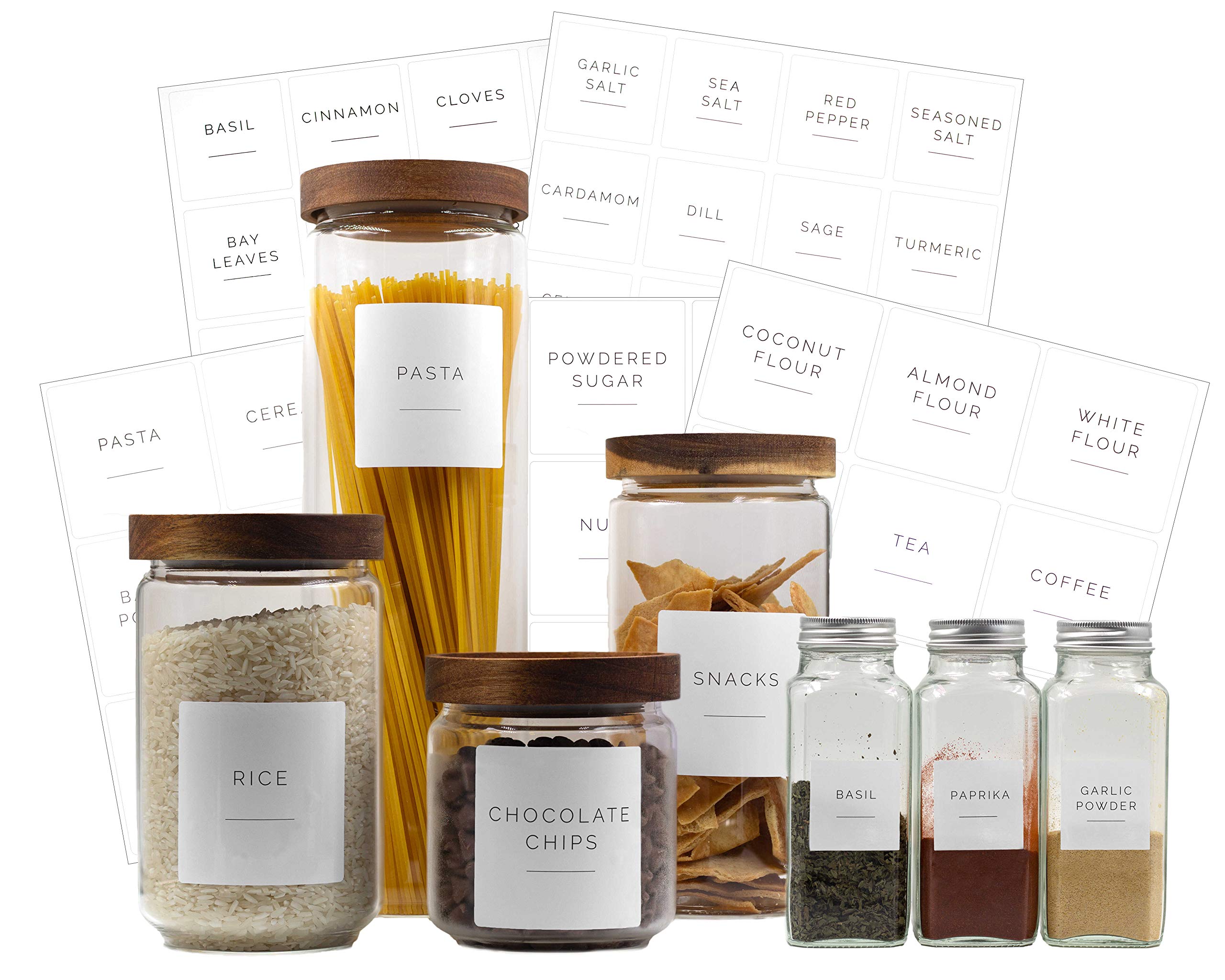 Buy Brook & Meadow Kitchen Pantry Labels & Spice Labels (75 Labels) 48 Spice Jar Labels & 27