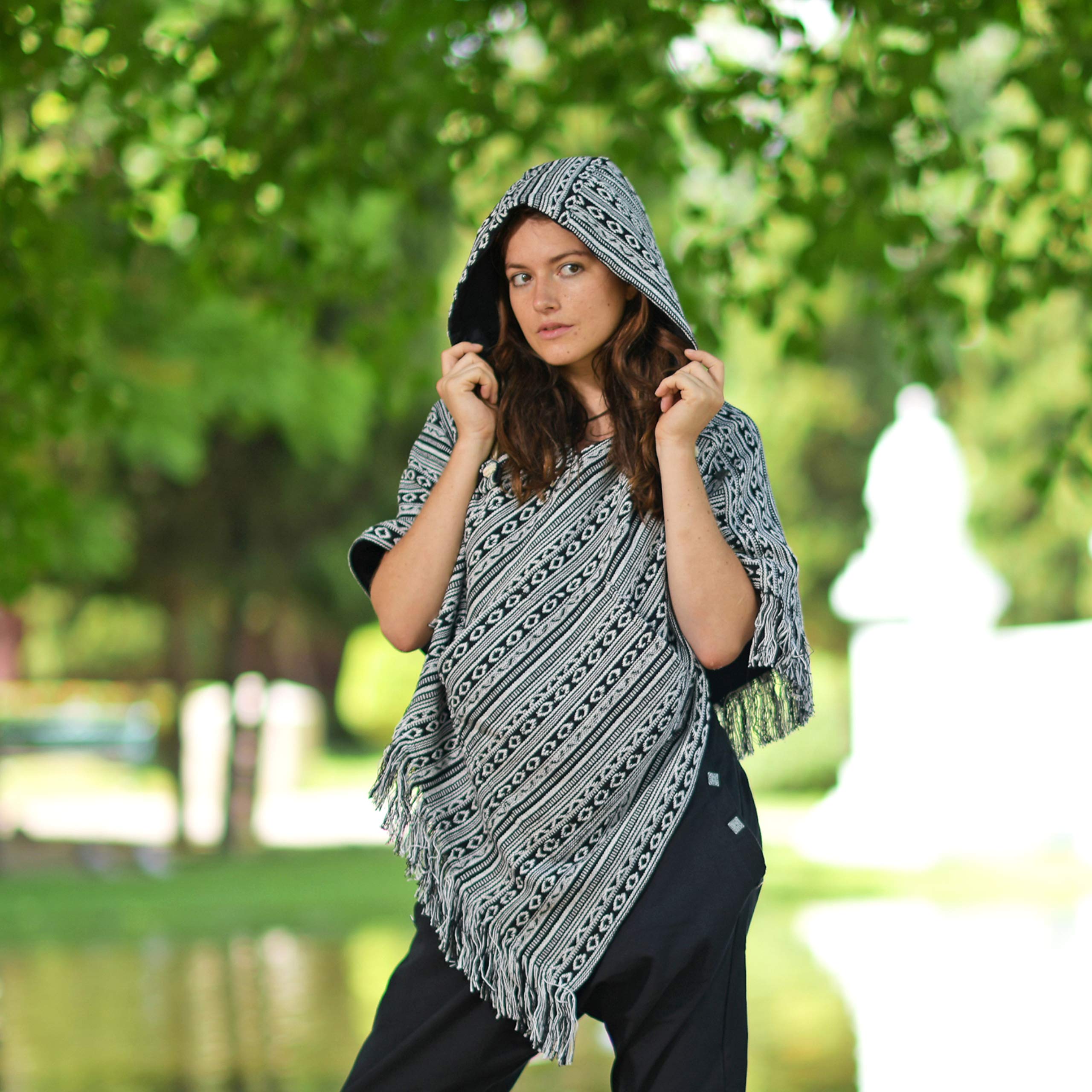 virblatt - Poncho Uomo & Poncho Donna | Cotone | Poncho Uomo Invernale |Double Face| Tabarro Uomo Poncho Messicano Maxi