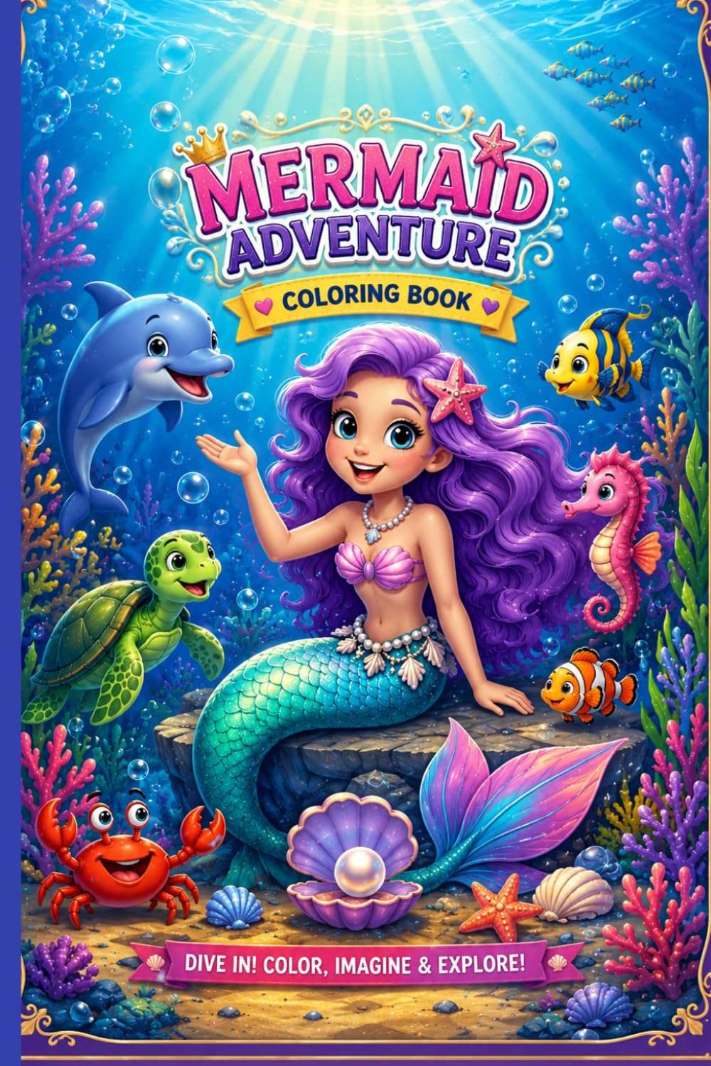 Mermaid Adventure Coloring Book