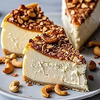 Vista 1 de ANDY ANAND CHOCOLATIER Tarta de queso de anacardo con caramelo de 9 pulgadas, 2 libras Compra tarta de queso de anacardo con caramelo hecha