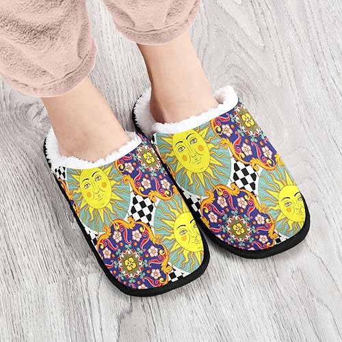 Miniatura 4 de KOPIRIT Ornamental Mandala Slippers for Women Men Soft Memory Foam Non-Slip Indoor House Slippers for Wedding Party Bedroom Travel Guest,M