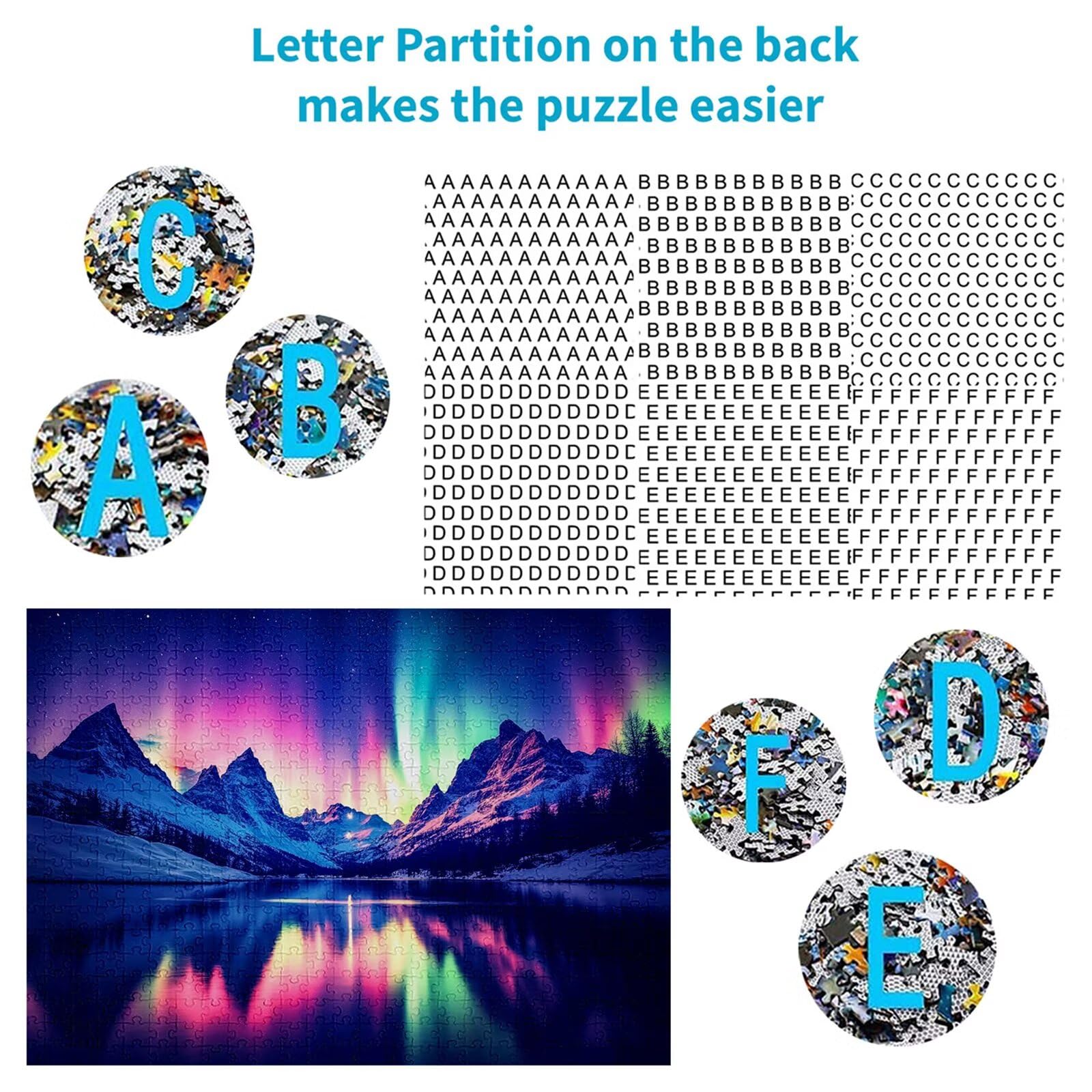 Puzzle 3000 elementów zorza polarna puzzle dla dorosłych jezioro 122 x 81 cm Unikalne rzemiosło klasyczne 3D drewniana układanka do rodzinnych gier aktywnych, układanka do samodzielnego wykonania