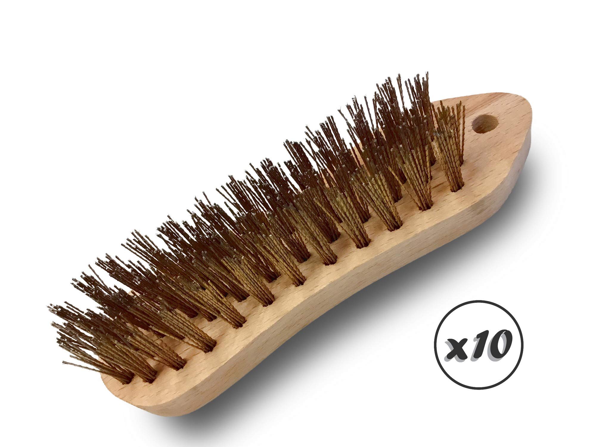 Kibros Brosse à main violon Lot 10, 5 rangs fils souples acier