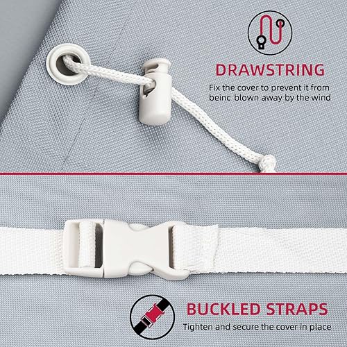Miniatura 6 de Turtle Life Funda para sofá de patio, resistente a los rayos UV, resistente al agua, antidecoloración, con 2 rejillas de ventilación mejoradas y 2