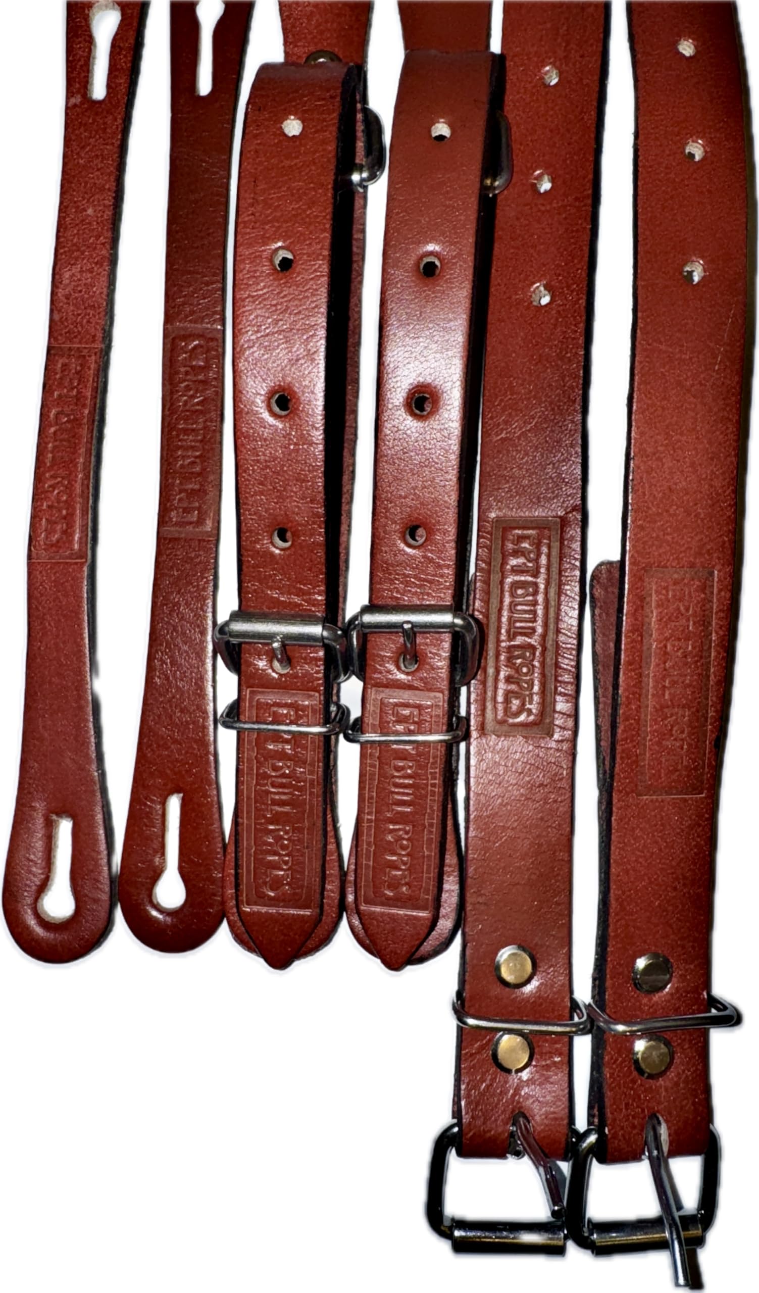 Sporenriemen-Set für Erwachsene, aus Leder, 2,5 x 40,6 cm, EPT Bull Riding Gear