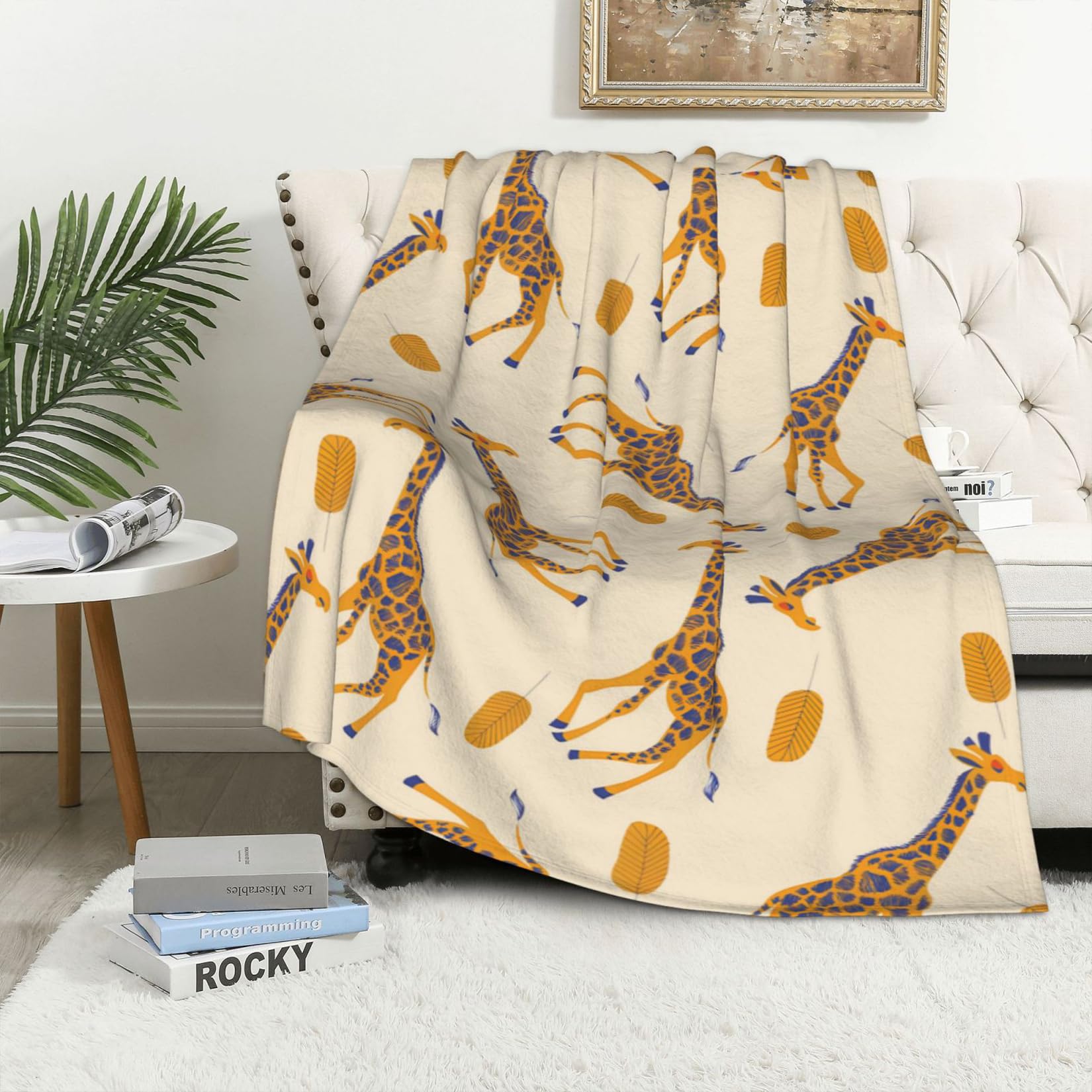 Giraffe Blanket Giraffe Gift for Girls Women, Soft Cozy Flannel Giraffe Throw Blankets for Couch Sofa Giraffe Decor 50x40 Inches