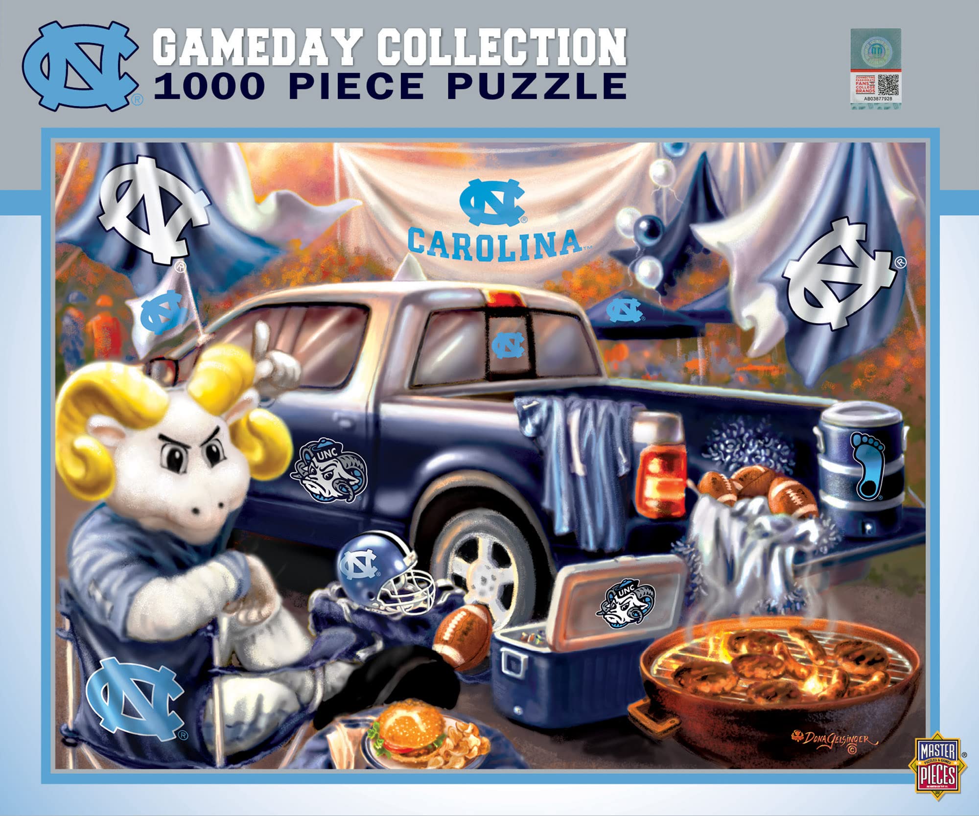 Masterpieces 1000 Piece Jigsaw Puzzle for Adults - NCAA UNC Tar Heels Gameday - 19.25"x26.75"