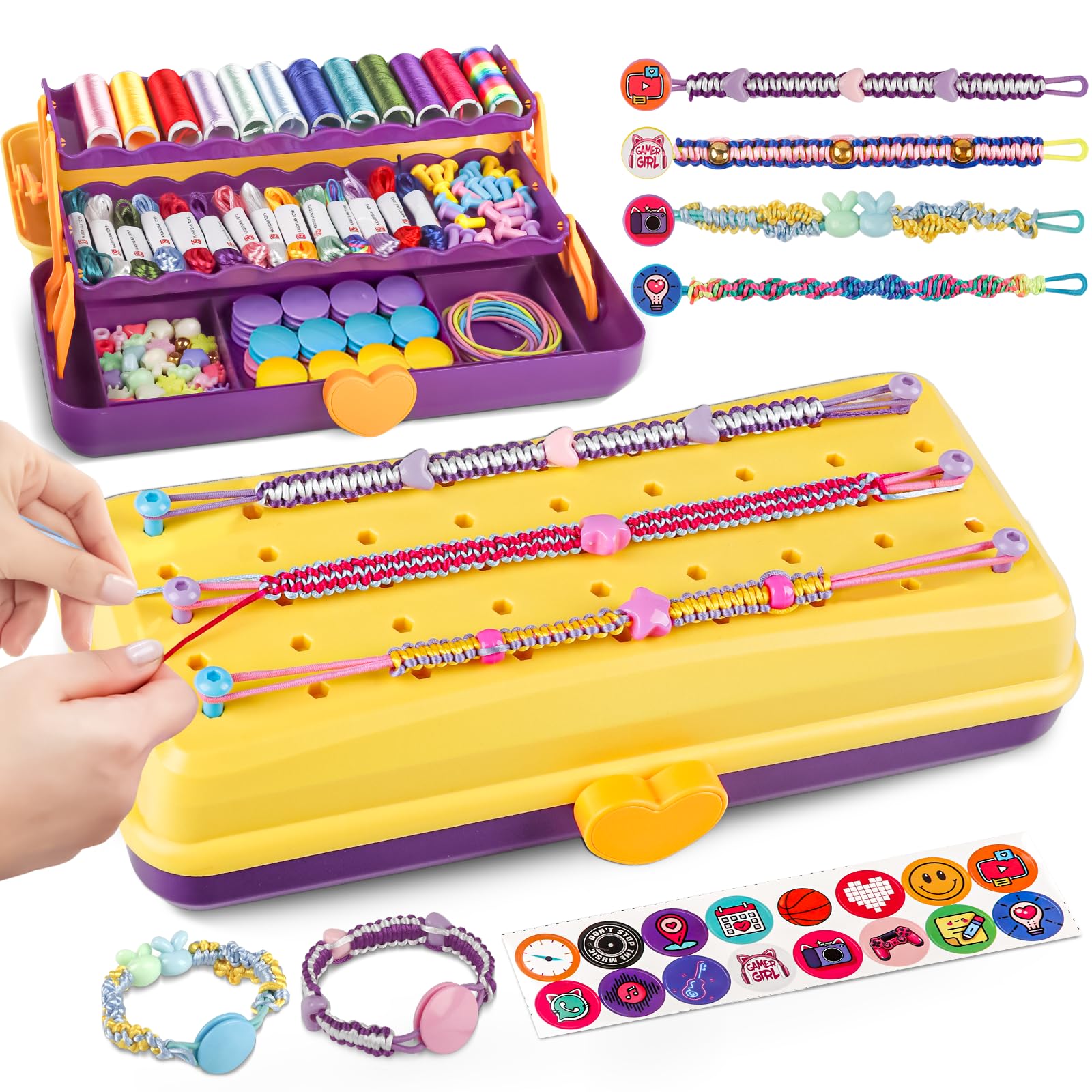 Amazon.com: Cmiolacuna Friendship Bracelet Making Kit for Girls, 3