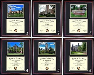 Denver Diploma Frame - Photo Option #6 - Walnut Frame