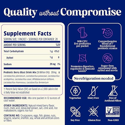 Miniatura 7 de Enzymedica, SubCulture Berry Blast - Probiótico en polvo, bebida diaria, apoya la salud intestinal y la función inmunológica, probióticos para