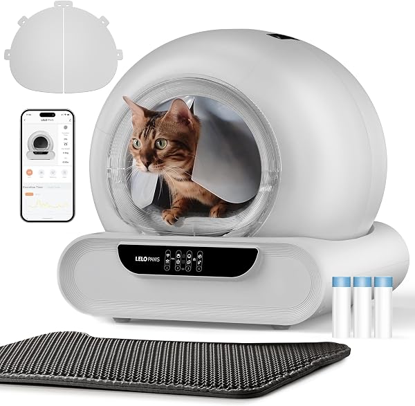LELO PAWS Selbstreinigende Katzentoilette in Grau
