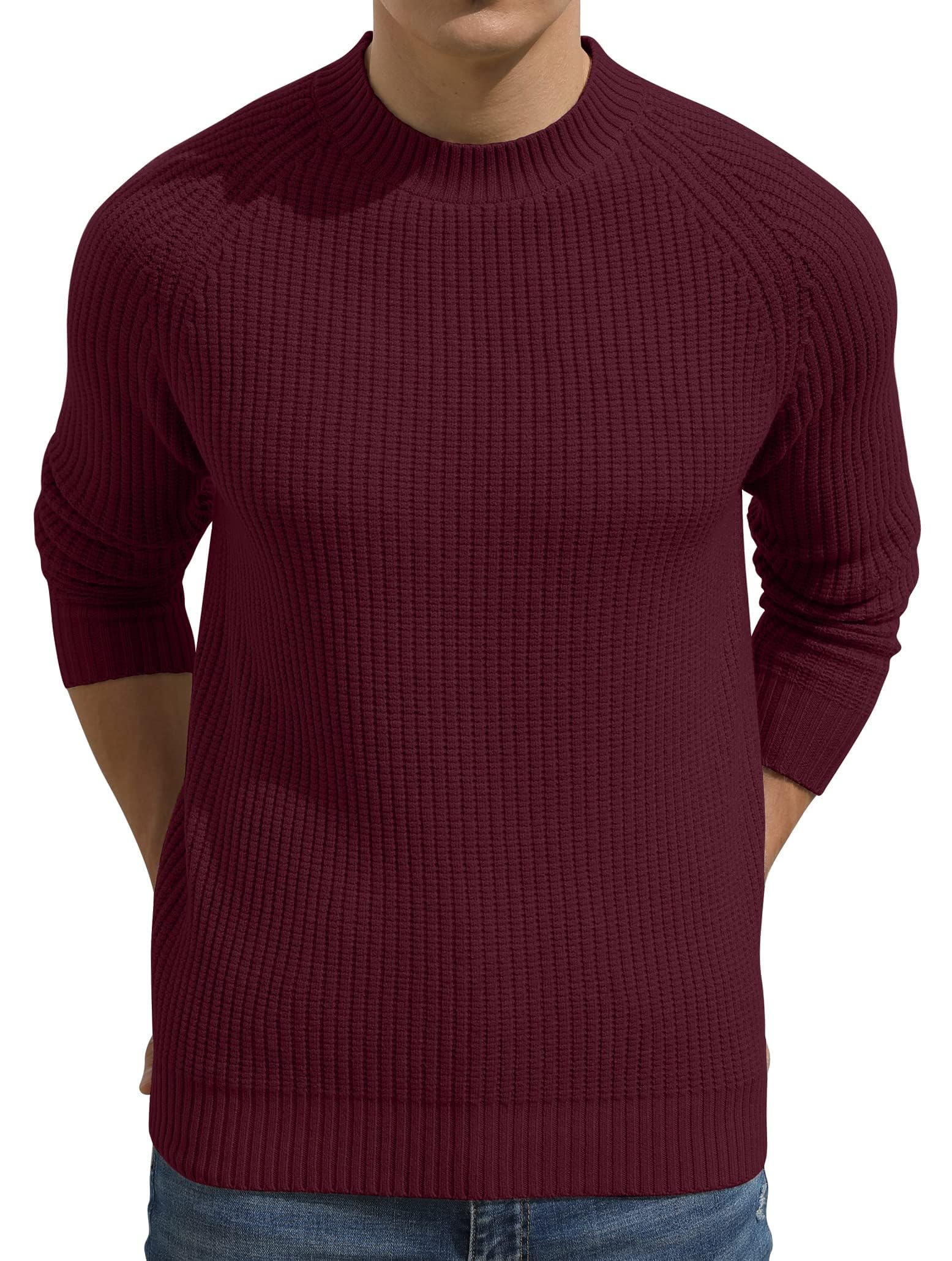 Sailwind Maglione Uomo Invernale Girocollo Vintage Sottile Maglieria per Gli Uomini Maglione Classico Caldo