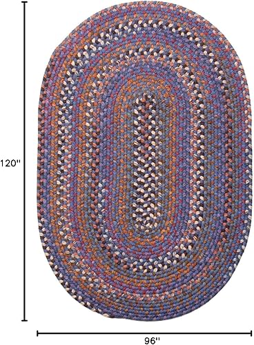 Miniatura 158 de Tapete reversible de lana, texturizado, grueso, trenzado. , Lana, Azul (Blue Dragon) Roca Negra,Azul (Blue Dragon),Mezcla azul y verde,Rojo