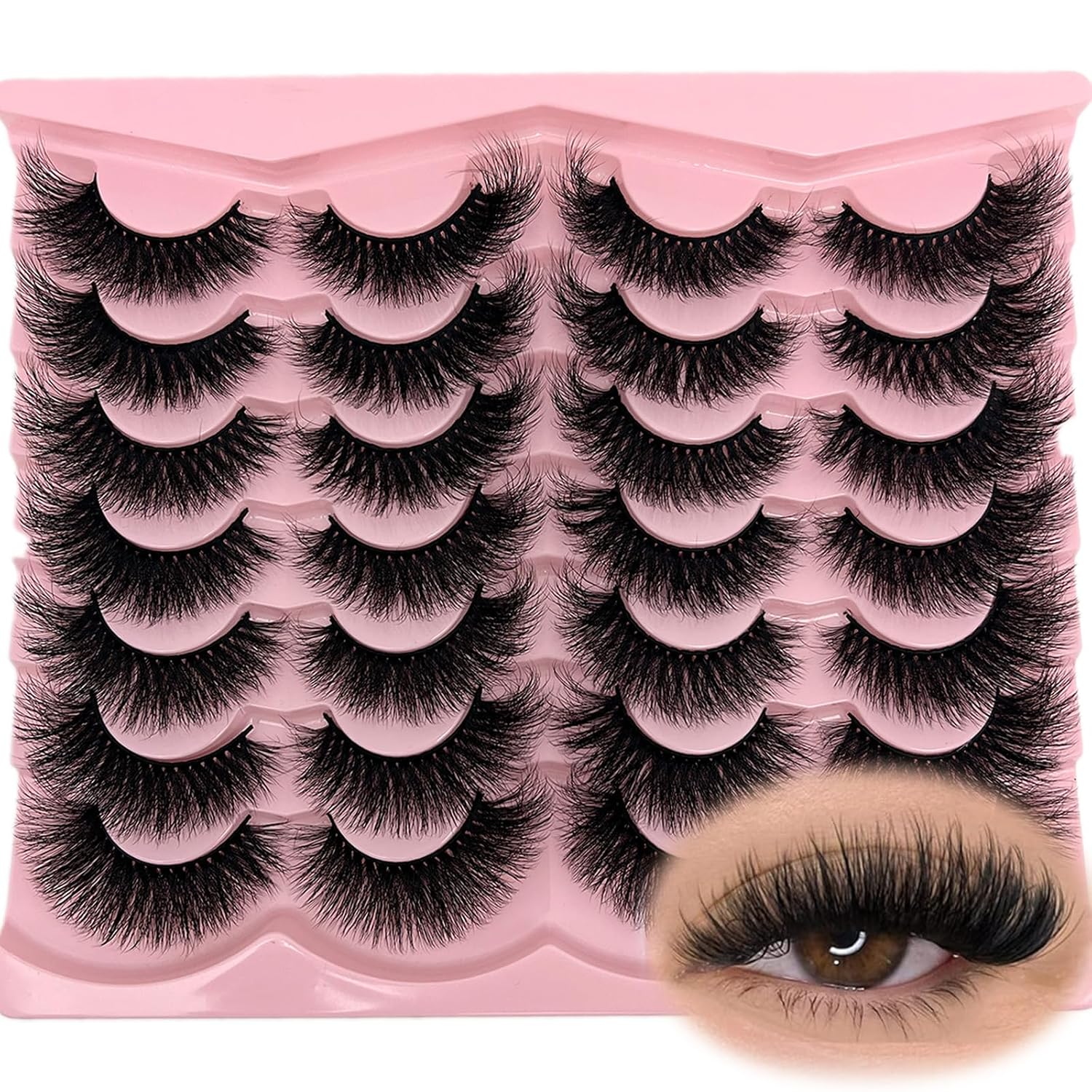 loladook Fluffy Lashes Faux Mink Cat Eye Eyelashes