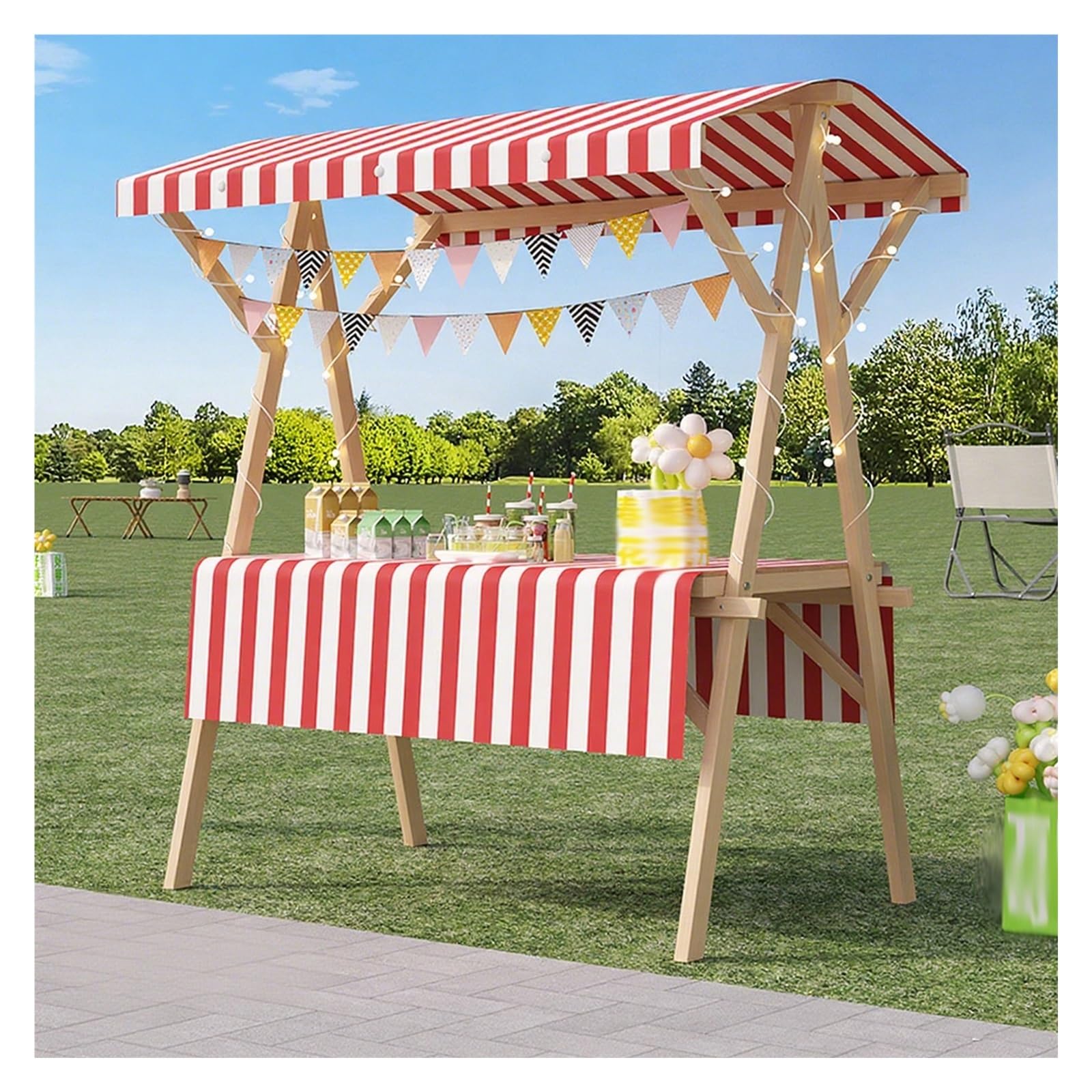 Puesto de mercado portátil con toldo impermeable para eventos al aire libre y venta en la calle