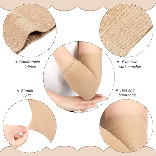 Miniatura 5 de Vicenpal 2 Pairs Full Forearm Tattoo Cover Up Compression Sleeves Band Concealer Support UV Arm Sleeves for Women Men