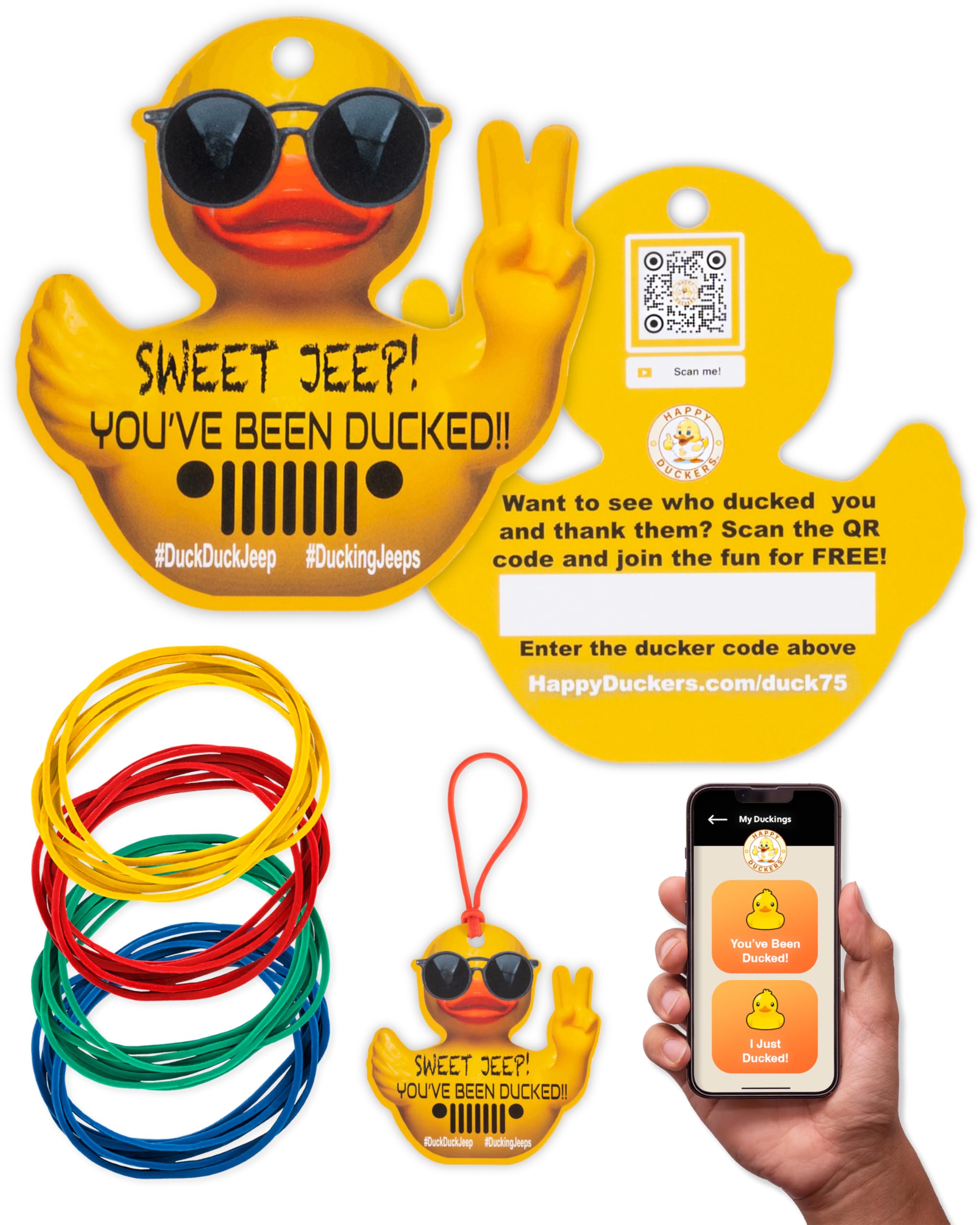 Buy Jeep Ducks for Ducking Jeep Duck Tags 100 Piece Kit Jeep Jeep
