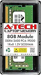 A-Tech Substituição de 8 GB de RAM para CT8G4SFS824A | DDR4 2400MHz PC4-19200 (PC4-2400T) CL17 SODIMM 1Rx8 1,2V Non-ECC SO-DIMM 260 pinos, módulo de memória de notebook