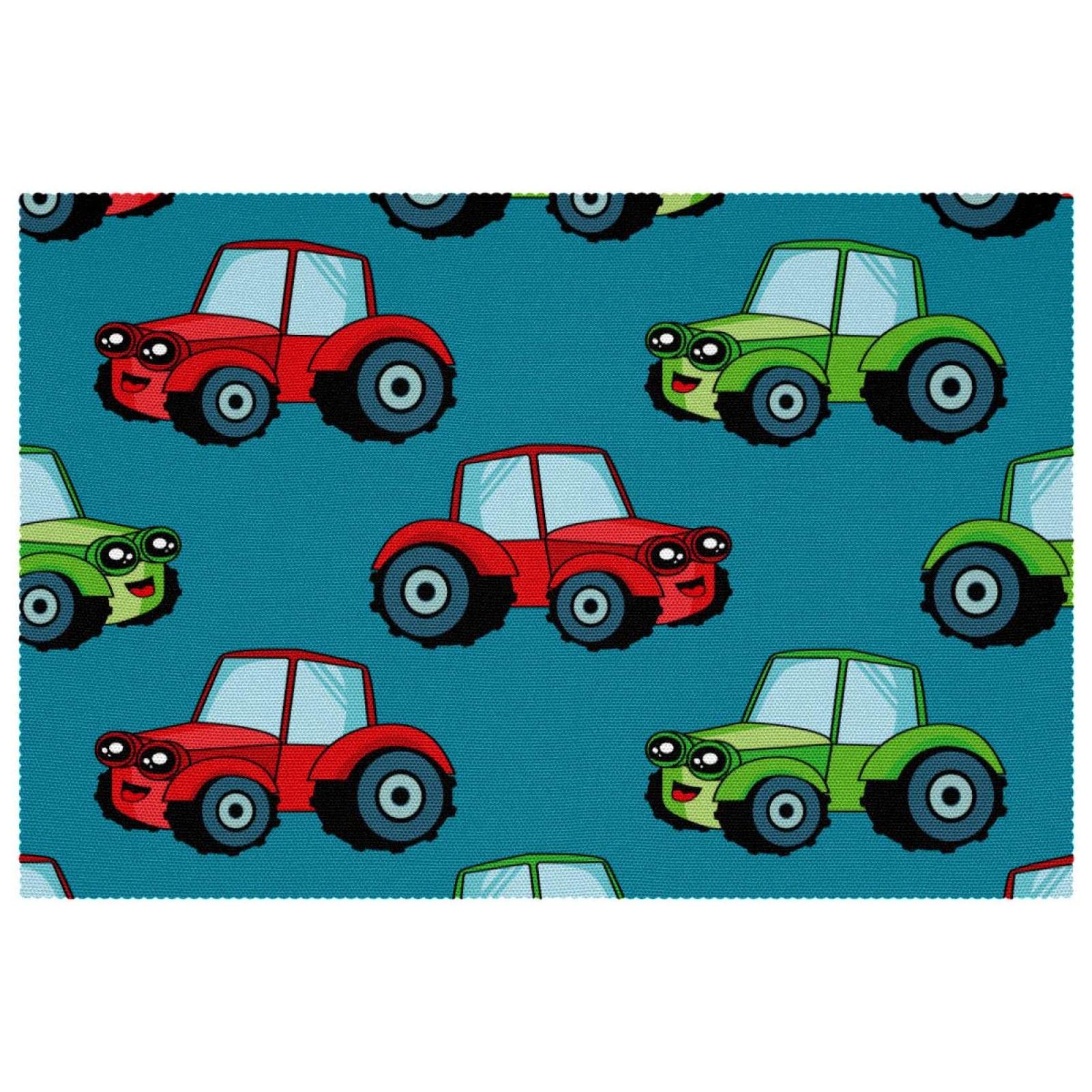 Sets de table motif voiture dessin animé durables 30,5x45,7 cm