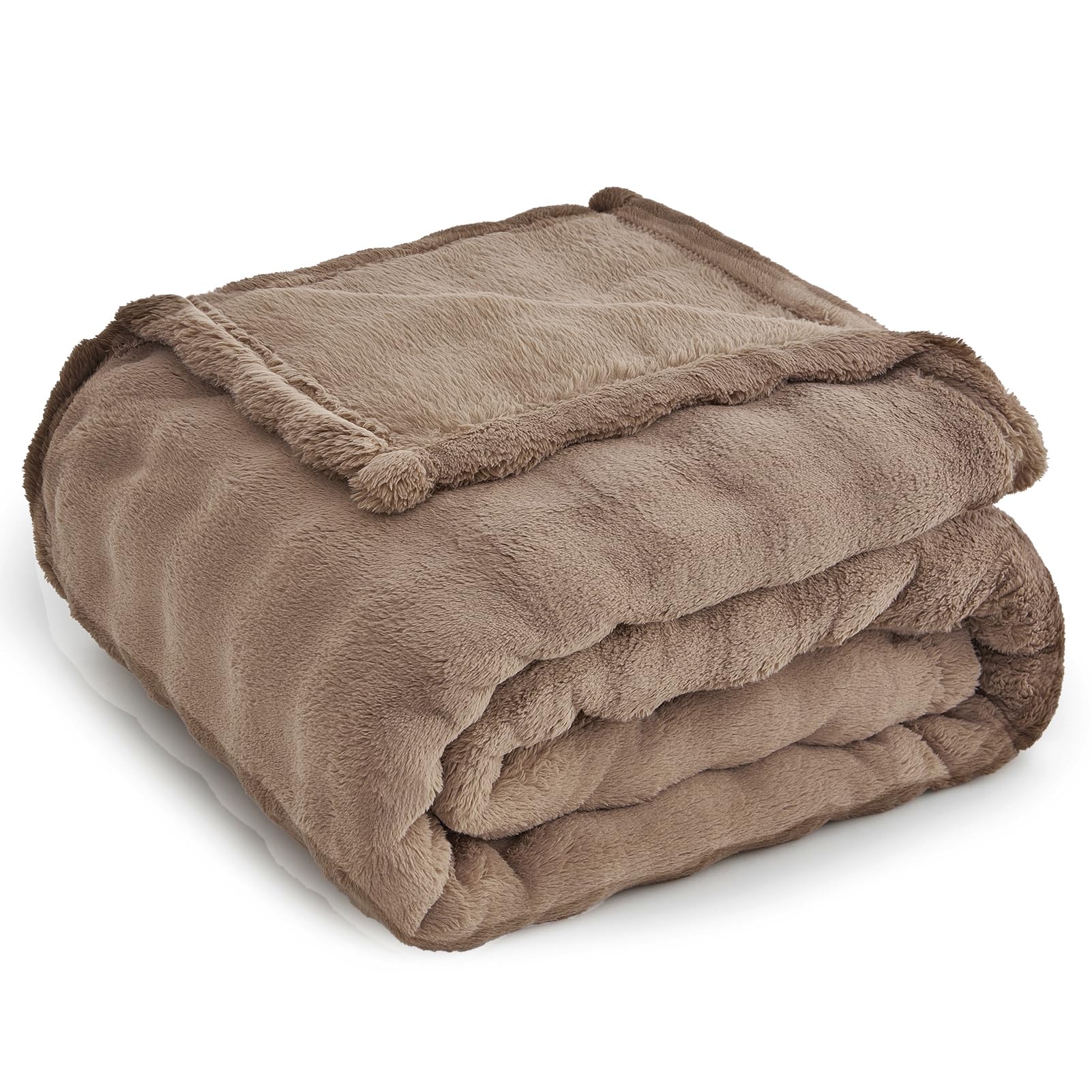 Topfinel Manta Sofa Polars,Tela de Burbujas Termica Suave y Segura,Oeko-Tex,Apta para Cama 150, Mantas para Sofa de Invierno Aptas para Bebe Perro y Gato en Picnic o Playa,Marrón,150 x 200 CM OEKO-TEX STANDARD 100