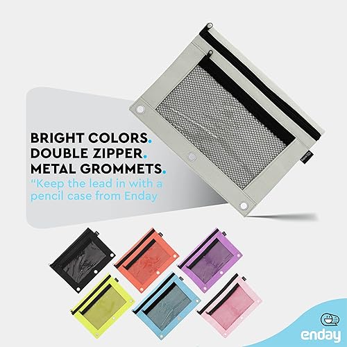 Vista 55 de Enday Estuche morado para carpeta de 3 anillas, con cremallera, estuche para lápices de 3 anillos para carpeta, estuche para lápices para carpeta