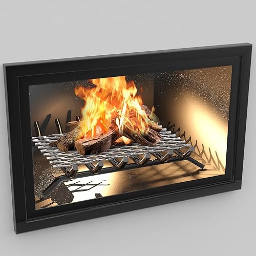 Miniatura 4 de Retenedor de brasas de rejilla de chimenea 157 x 94 pulgadas malla de acero para chimenea retenedor de brasas de metal para uso en rejillas de