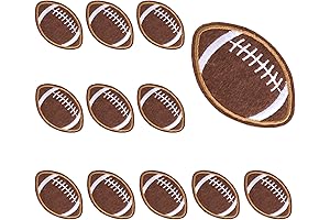 12PCS Iron On Football Patches - Embroidered Football Rugby Patches for Clothes, Pants, Hat, Backpack