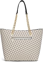 Vista 21 de Montana West Bolso de mano para mujer con asa superior con cadena Gris/Negro