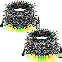Vista 41 de TW SHINE Luces de Navidad, 200 LED 66 pies Luces de Navidad para Exteriores Enchufables con 8 Modos, Luz Impermeable para Exteriores, Decoraciones