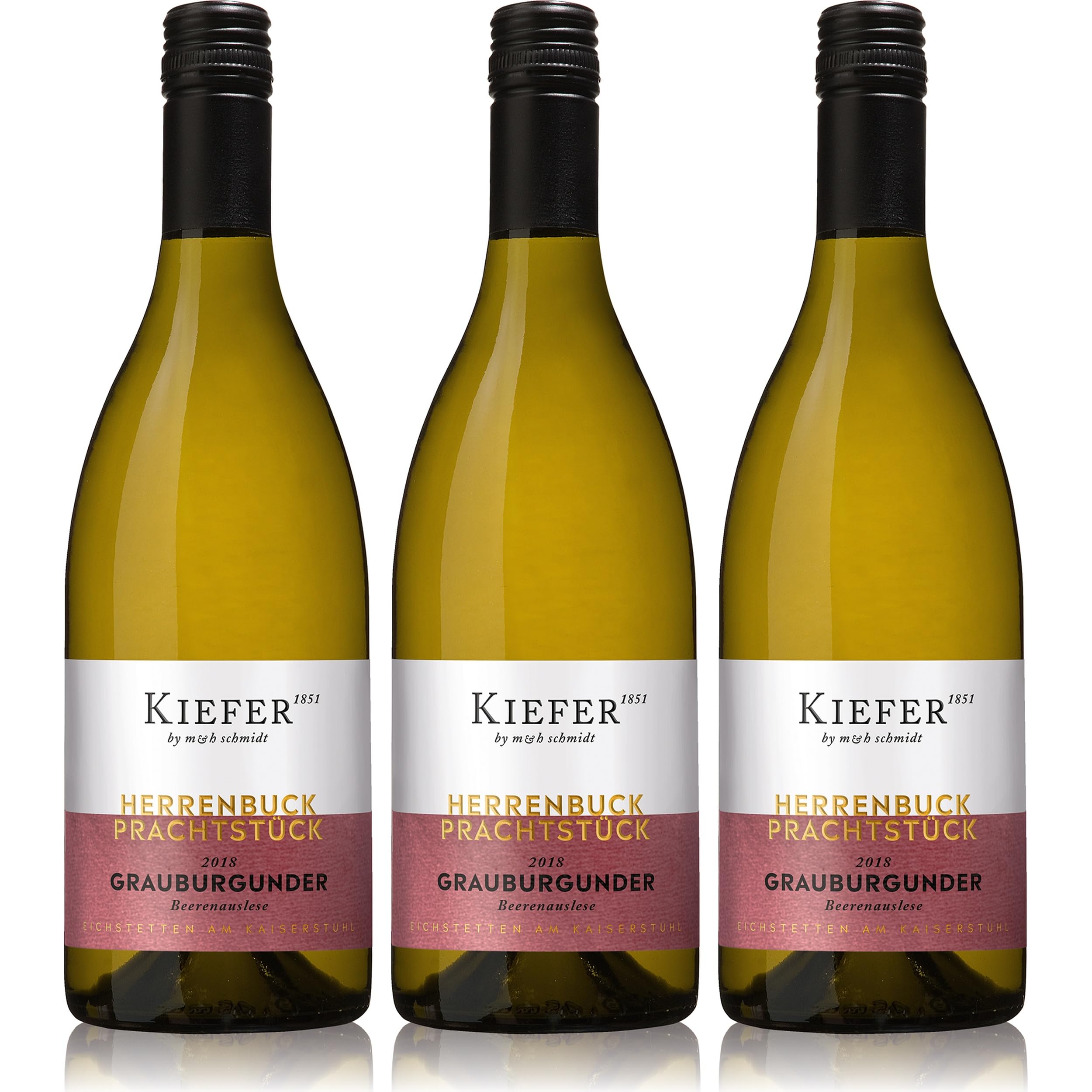 Weingut Kiefer Grauburgunder Beerenauslese Herrenbuck Prachtstück Dessertwein Weiss süss Deutschland inkl. FeinWert E-Book (3 x 0.375 l)
