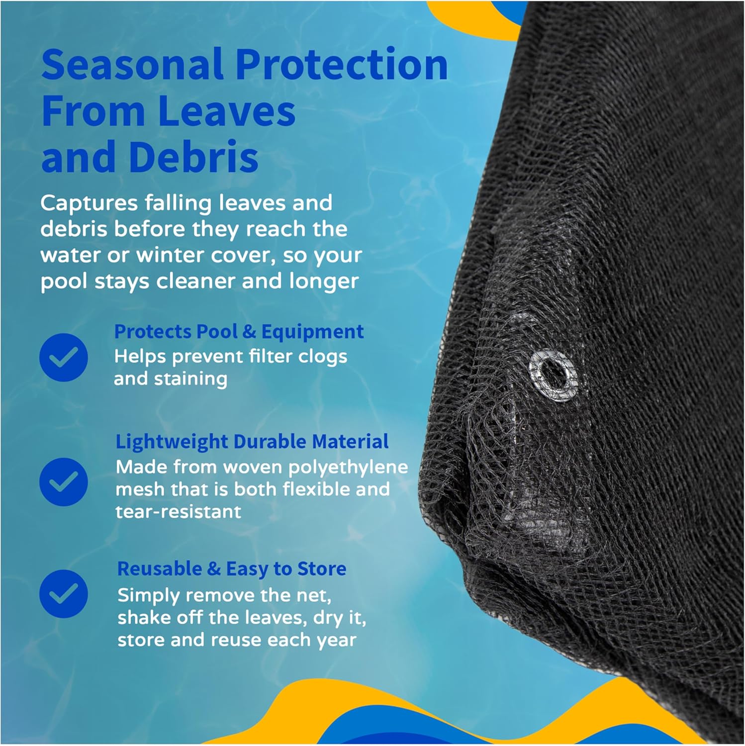 Blue Wave 33-ft Round Leaf Net Above Ground Pool Cover