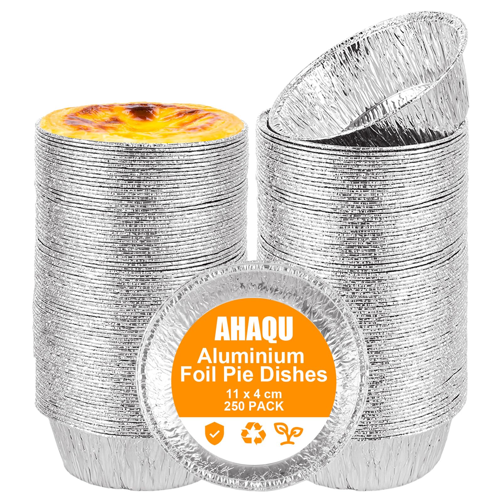 Moules à tarte ronds en aluminium 11 cm pour quiches muffins et gâteaux individuels