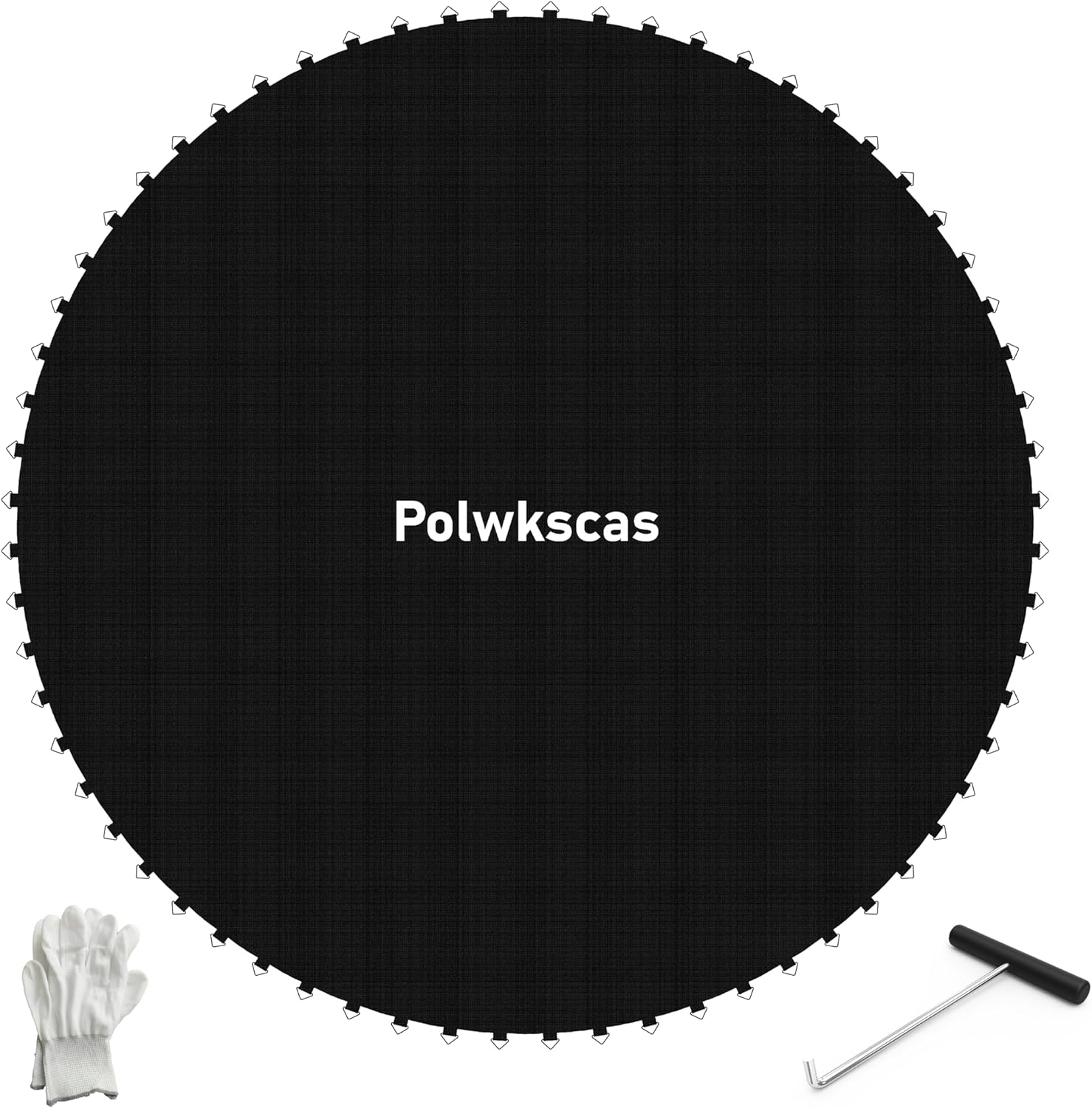 Polwkscas Trampoline Jumping Mat, Trampoline Replacement Mat Fit 12 ft Frame, with