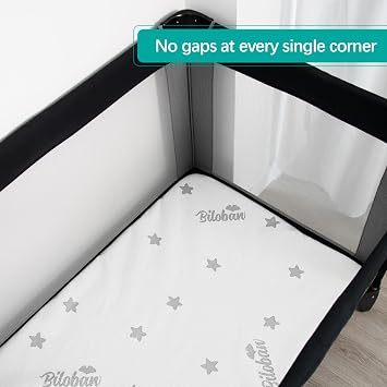 Bassinet Mattress Pad 25 x 36 Compatible with Dream On Me Nest/Zoom Portable/Zodiak, Pamo Babe Portable, Cosco Portable and Baby Trend, Waterproof Breathable Baby Foam with Removable Zippered Cover