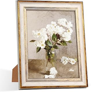 Vintage Picture Frame A4 8.5x11 White Gold Antique Photo Frames 21x 29.7...