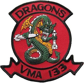 VMA-133 Dragons Patch â€“ Plastic Backing/Sew on 4.5